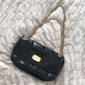 Michael Kors Black Gold Patent Bag
